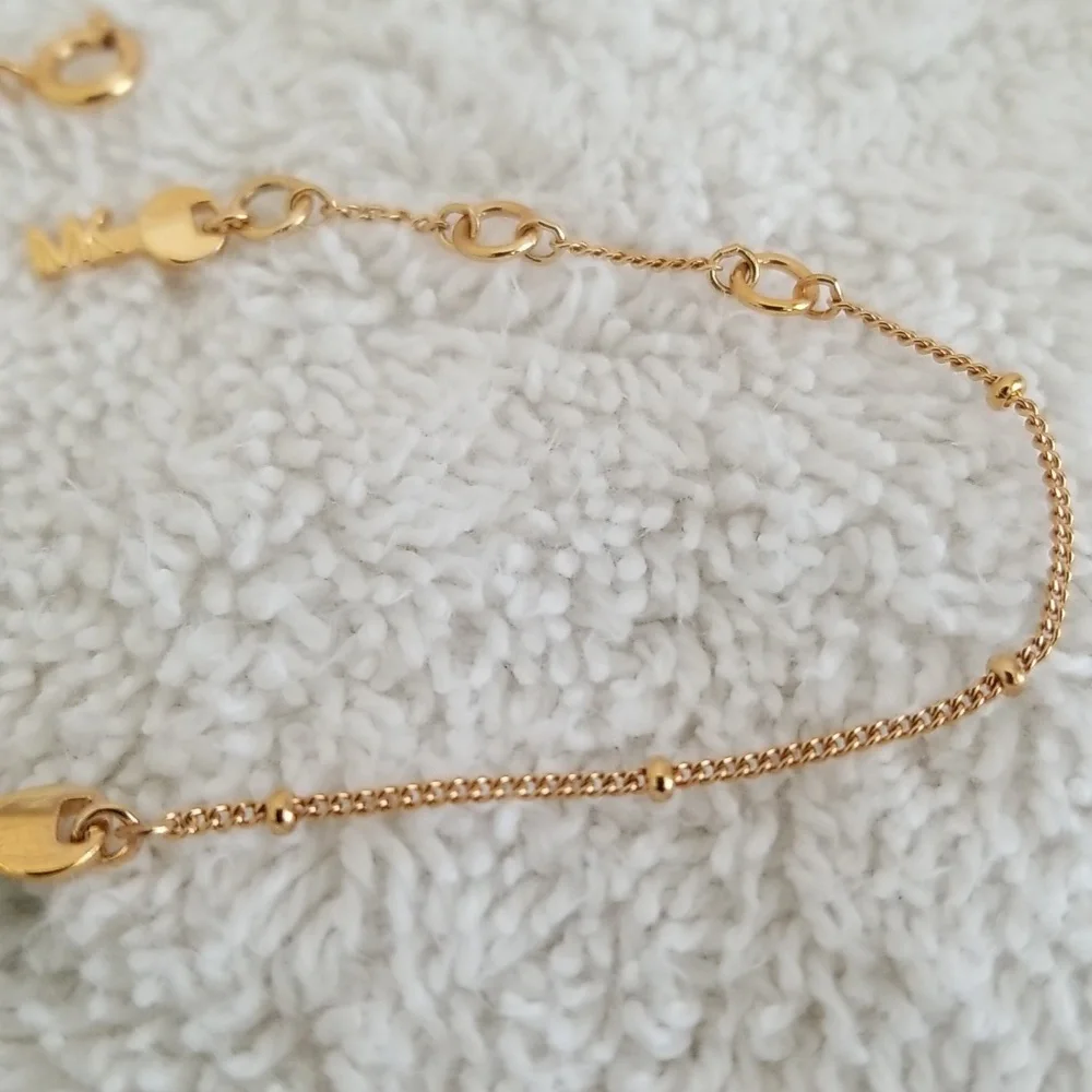 New Michael Kors Mercer Rose Gold Padlock Bracelet
